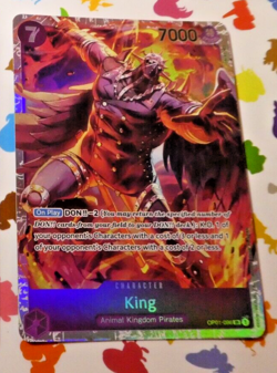 One Piece Romance Dawn Card English Carte Holo King OP01-096 Errata Mint - Image 1