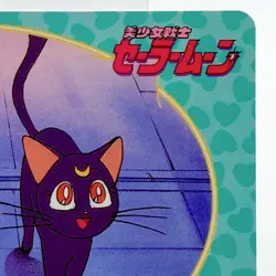 Luna & Artemis #49 Vintage Card Holo TCG Sailor Moon R Bandai 1993 Japan F/S - Image 3