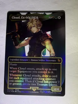Commander: FINAL FANTASY Cloud, Ex-SOLDIER (Borderless) Foil #202 - Image 3