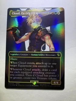 Commander: FINAL FANTASY Cloud, Ex-SOLDIER (Borderless) Foil #202 - Image 4