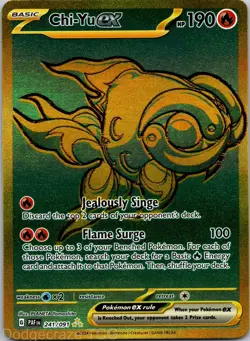 Chi-Yu ex 241/091 Hyper Rare Paldean Fates Pokemon NM - Image 1