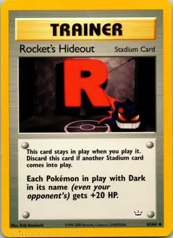 Rocket's Hideout 63/64 Uncommon Neo Revelation Pokemon NM - Image 1