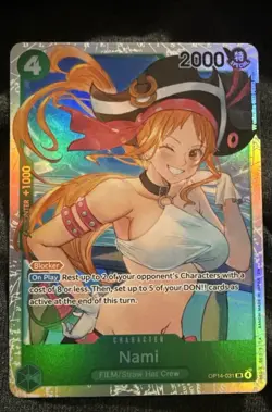 Nami OP14-031 (SR) The Azure Sea’s Seven Super Rare One Piece - Image 1