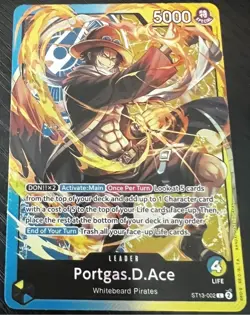 One Piece TCG ST13-002 [Leader] (Ace) The Three Brothers NM Foil - Image 1