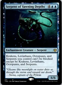 MTG Magic The Gathering Serpent Yawning Depths Theros Played See Scan A - Image 1