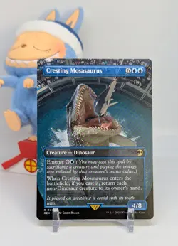 Cresting Mosasaurus Borderless ⭐NM⭐ Jurassic World 🦖 Magic The Gathering REX #2 - Image 1