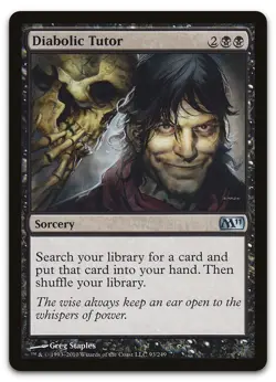 Diabolic Tutor #93 (NM) Magic 2011 M11 Magic MTG - Image 1