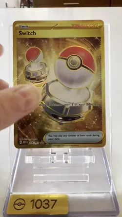 Pokemon SV Scarlet & Violet 151 Switch Hyper Rare Card 206/165 NM Condition - Image 2