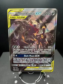 Pokemon TCG Sun & Moon Umbreon Darkrai GX SM241 Full Art Black Star Promo NM! - Image 1