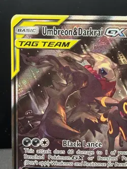 Pokemon TCG Sun & Moon Umbreon Darkrai GX SM241 Full Art Black Star Promo NM! - Image 2