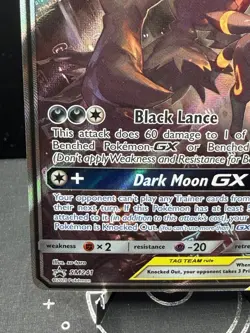 Pokemon TCG Sun & Moon Umbreon Darkrai GX SM241 Full Art Black Star Promo NM! - Image 5