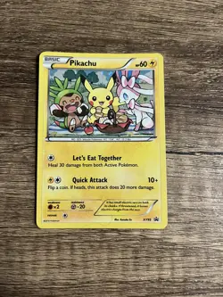 Pikachu Promo Card XY95 Excellent Condition Pokemon 2016 Black Star LP - Image 1