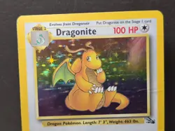 Pokemon TCG 1999 Fossil Dragonite Holo Rare Card Unlimited #4/62 Vintage - Image 3