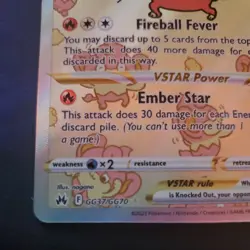 Pokemon Simisear VSTAR (GG37/70) Crown Zenith Galarian Gallery NM HOLO - Image 4