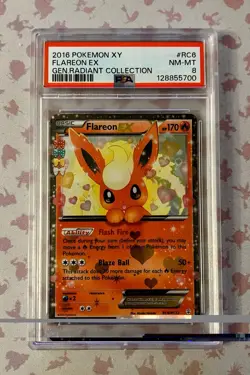 Flareon EX RC6/RC32 Pokemon TCG XY Generations Radiant Collection PSA 8 NM-MT - Image 1