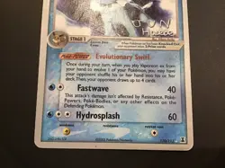 VERY PLAYED Pokemon TCG: Vaporeon ex 110/113 2007 World Championship Jun Hasbee - Image 3