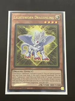 Yugioh! Lightsworn Dragonling LEDE-EN023 Ultra Rare 1st Edition NM - Image 1