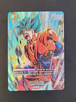 Son Goku FB02-119 SR Foil Battle Card 25000 Power Bandai Dragon Ball Super TCG - Image 1