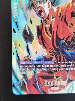 Son Goku FB02-119 SR Foil Battle Card 25000 Power Bandai Dragon Ball Super TCG - Image 3
