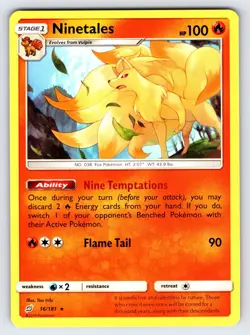Ninetales 16/181 2019 Sun & Moon Team Up Pokemon Card TCG Non Holo Rare - Nm - Image 1
