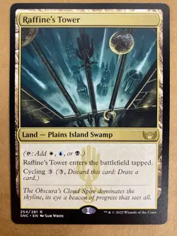 MTG 1x Raffine's Tower 254 Streets of New Capenna Magic the Gathering Card x1 NM - Image 1