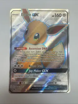 Pokemon TCG Eevee GX Full Art Holo Card SM242 NM Condition - Image 1