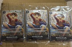 3x Monkey D Luffy (Tin Pack Set Vol. 2) (P-075) (Promotion Card) Unopened - Image 3