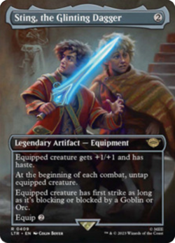 Sting, the Glinting Dagger (Borderless Alternate Art) [The Lord of the Rings: T - Image 1