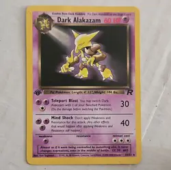 Dark Alakazam Pokemon Team Rocket 18/82 Regular Pokemon TCG Card - Image 1
