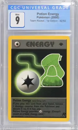 Pokemon TCG Potion Energy Team Rocket 82 Regular 1st Edition Uncommon CGC 9 Mint - Image 1