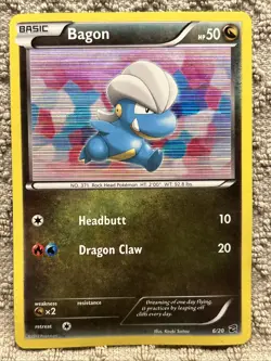 Bagon 6/20 2012 B&W Dragon Vault Pokemon Card Nintendo Exclusive Holo Rare - MP - Image 1