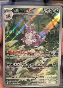 Pokemon TCG Nidoking Scarlet & Violet 151 Illustration Rare Card 174/165 - Image 1