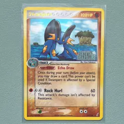 Pokemon Swampert 27/100 EX Crystal Guardians Holo Rare Card - MP - Image 1