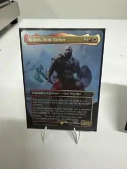 Kratos, Stoic Father Atreus, Impulsive Son Foil Secret Lair God Of War Norse MTG - Image 2