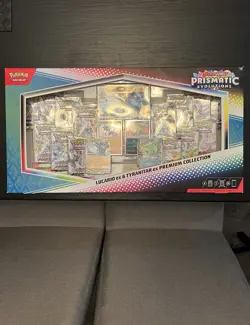 Pokemon Prismatic Evolutions Lucario Ex & Tyranitar Ex Collection Sams Club - Image 1