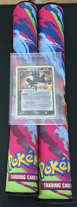 Pokemon TCG Mega Charizard Lot of 2 Brand New Playmat + Greninja Sealed Promo - Image 1