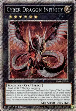 Cyber Dragon Infinity - Platinum Secret Rare 1st Ed. RA04-EN068 - NM - YuGiOh - Image 1