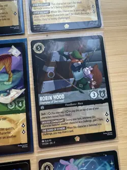 9 Legendary Disney Lorcana Cards, Whispers In The Well, Fabled, Hades. 2 Holos - Image 4
