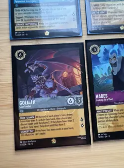 9 Legendary Disney Lorcana Cards, Whispers In The Well, Fabled, Hades. 2 Holos - Image 5