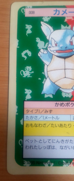 Pokemon Card Japanese Top sun Wartortle 1995 vintage from Japan - Image 3