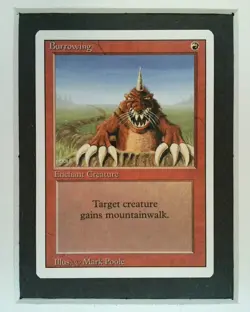 Burrowing Revised Edition Magic The Gathering MTG 3rd Ed HP Uncommon 1994 RED - Image 1
