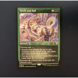 Tooth and Nail Etched Foil MTG CMM #574 Rare - Image 1