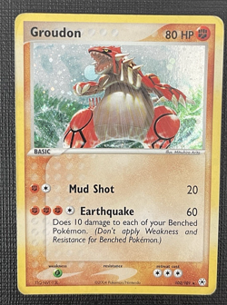 Pokemon Groudon #102/101 MP Secret Rare EX Hidden Legends 2004 English - Image 1