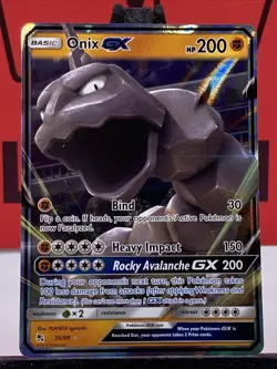 Onix GX 36/68 Hidden Fates Pokemon TCG Full Art Holo Rare 2019 NM - Image 3