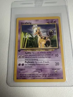Girafarig 58/111 1st Edition Neo Genesis WOTC Vintage Pokemon - Image 1