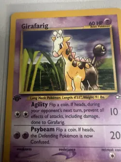 Girafarig 58/111 1st Edition Neo Genesis WOTC Vintage Pokemon - Image 2