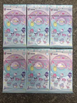 6x pack STAR KABAO Sanrio trading cards, Official kuromi, hello kitty, my melody - Image 1