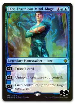 Jace, Ingenious Mind-Mage #280 (Foil) (NM) Ixalan XLN Magic MTG - Image 1