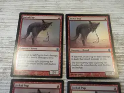 4x FOIL Jackal Pup - Fire & Lightning Deck - NM - English - OOP MTG - Image 2