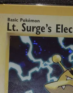 2000 POKEMON GYM HEROES HOLO-1ST ED #6 LT. SURGE'S ELECTABUZZ PSA 10 Swirl! - Image 3